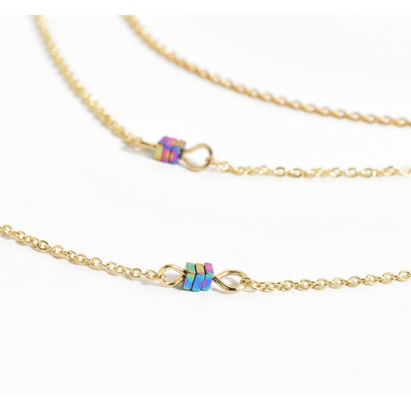 Layered gold plated necklace - Picture 7 of 7